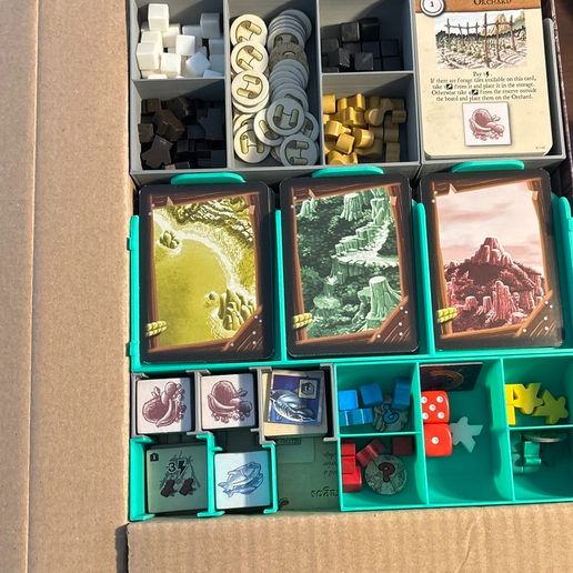 Castaways (Naufragos) boardgame insert