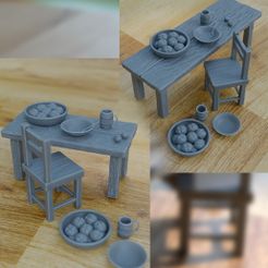 KitchenProps6.jpg Archivo STL 48 ARTÍCULOS ACCESORIOS DE COCINA PARA AMBIENTE DIORAMA SOBREMESA 1/35 1/24・Modelo de impresora 3D para descargar