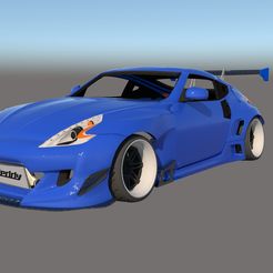 001.jpg STL file Nissan 370Z Rocket Bunny Body 1/10・Model to download and 3D print