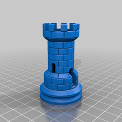 Rook1_Resin-SLA.png STL-Datei Rook (mit Harzabflussentlastung) kostenlos・Design für 3D-Drucker zum herunterladen