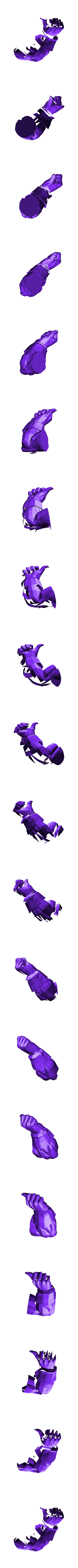 right_hand.stl ベジータ - スーパーサイヤ人の鎧