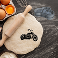 CUTTERS-copy.png Chopper motorcycle cookie cutter pastry dough biscuit sugar food