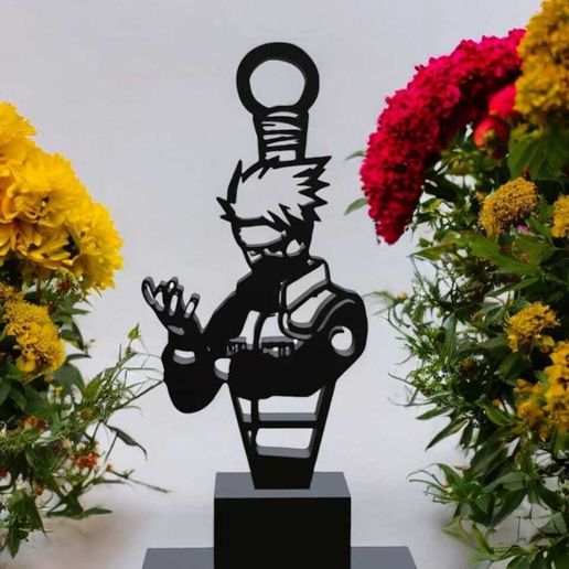 Kakashi Hatake in kunai Silhouette 3D model