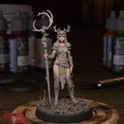 01.jpg Archivo STL Aventurero - Mujer Druida・Objeto de impresión 3D para descargar