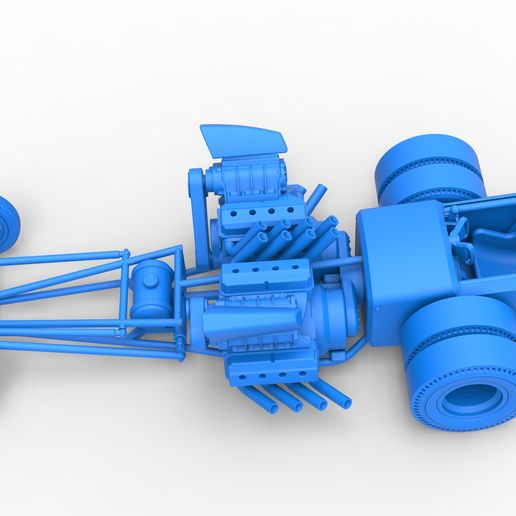 58.jpg Diecast Motor delantero old school dragster con 2 V8 Escala 1:25