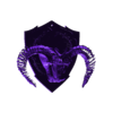 BalrogShield2.stl Balrog Head With Shield Wall Plaque
