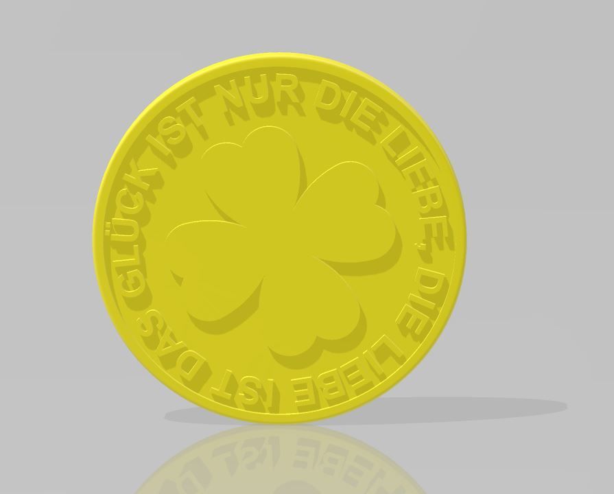 Münze.jpg STL-Datei Glücksmünze kostenlos herunterladen • Objekt für 3D-Drucker, Rotauge89