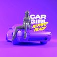 preview1.jpg 3D file Car Girl・3D printer design to download