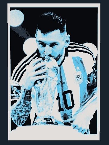 MESSI world champion - Cuadro hueforge 3D model