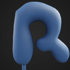 Letter-R1.png Fichier STL Lettre R en dessin animé・Design pour imprimante 3D à télécharger