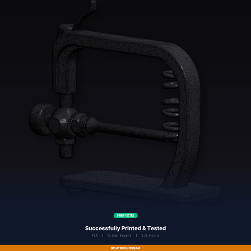 08_printed_proof.png Backdrop Stand Clamp - 3D Printable STL File
