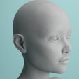 head3.jpg 3D HEAD FACE FEMALE CHARACTER FEMALE TEENAGER PORTRAIT DOLL BJD LOW-POLY 3D MODEL