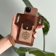 il_fullxfull.5399303764_5qy4.jpg PDF A4, DXF - Laser Cut File, Leather Bag, Phone Case, Wallet Pattern, wallet template, cardholder template, compact wallet pattern, slim wallet pattern