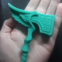 1.jpg STL file Rune hammer・3D print design to download