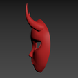 4.png Yuppie Psycho red devil mask with horns STL 3D print model