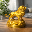 LEAO-LOW-POLY.png Lion Low Poly - Statue géométrique imprimable en 3D