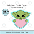 Etsy-Listing-Template-STL.png Valentines Baby Alien Heart Cookie Cutters | STL File