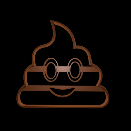 Poop face.png Emoji cookie cutter set 2