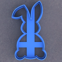 Conejo_Gift1.png Free STL file Easter Bunny - Silhouette. Free Easter cookie cutter. Easter Bunny silhouette. Free Easter Cookie Cutter.・3D printer model to download