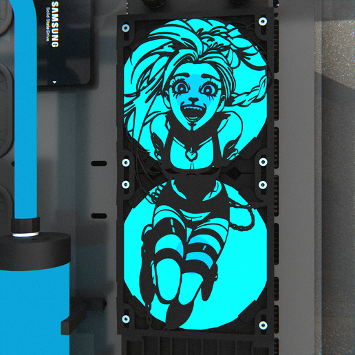 PC用ファン・クーラー Jinx 🖥️ JINX FAN 240 MM GRILL・ STL File for 3D printing・Cults