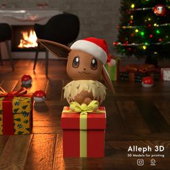 eevee-gift-com-logo.jpg STL file Pokemon eevee christmas・3D printing idea to download