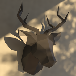 VENADO-2.png Файл STL ОЛЕНЬ НИЗКОПОЛИГОНАЛЬНЫЙ 3D АРТ・3D-печатная модель для загрузки