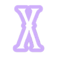 X_Ucase.stl Merlina - alphabet font - cookie cutter