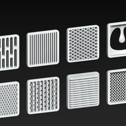 ScreenInserts.png Fichier STL gratuit COVID-19 Grille de filtrage pour masque・Objet pour impression 3D à télécharger