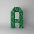 a2.jpg 3D letter Low poly origami geometric 3D Model Collection