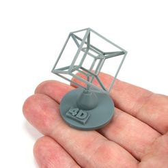 1.jpg Fichier STL Tesseract (Hypercube)・Objet imprimable en 3D à télécharger, alexjamesclark
