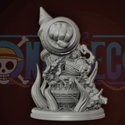 cover1v7.jpg Luffy Gear 4 Ultimate King Kong Gun - One Piece 3d Print statue