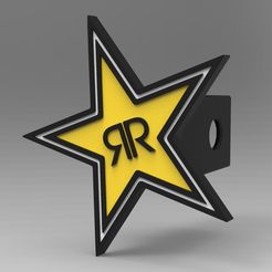 untitled.32.jpg Файл STL Rockstar hitch cover・3D-печать дизайна для загрузки