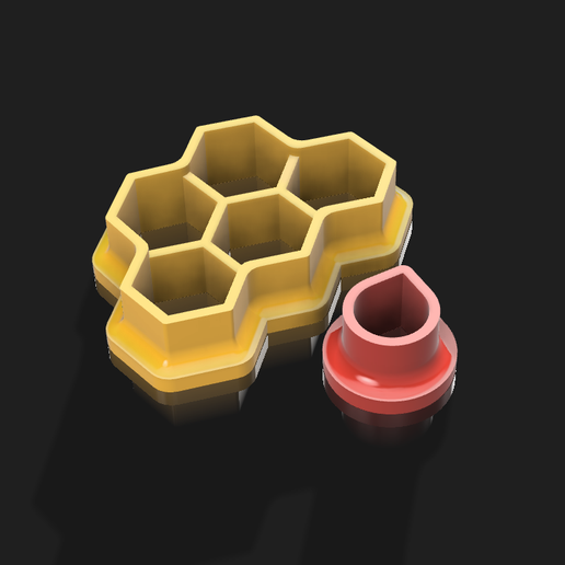 Honeycomb & Drop POLYMER CLAY CUTTER 3D model