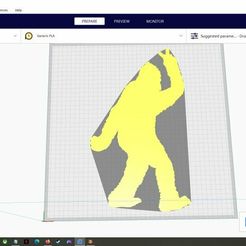 bigfootV.jpg 2D Silhouette/Stencil Bigfoot Peace
