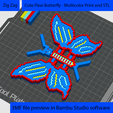 05.png Cute Flexi Butterfly - Print-in-Place - no supports - 8-bit Pixel Art - Voxel Art