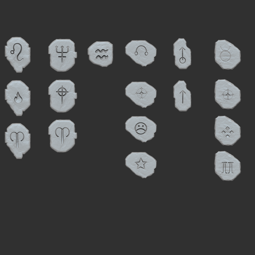 Tibia Uh Rune Color Télécharger fichier OBJ Tibia Runes PACK - Toutes les runes CGI et ...