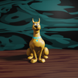 sdoo1.png STL file Scooby Doo - Print in place + phone stand pose・Design to download and 3D print