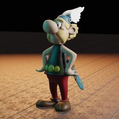 RENDER12.jpg Archivo STL Astérix el Galo・Plan de impresión en 3D para descargar