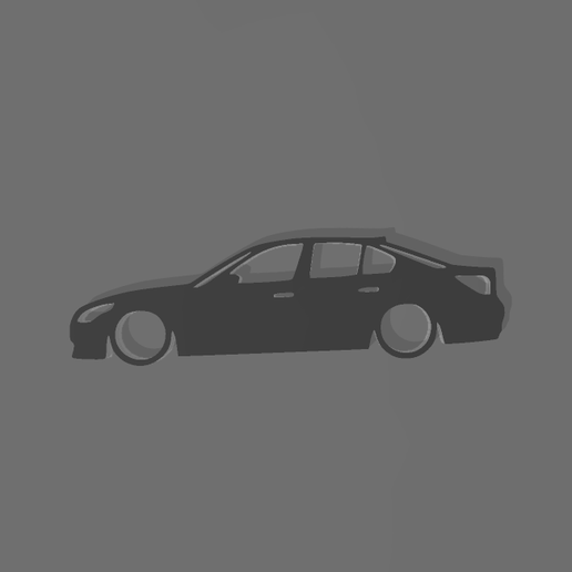 Bmw E60 sedan side key ring 3D model preview