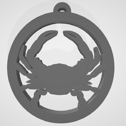 krappe-kreps.png STL file Zodiac sign keychain Cancer - The Crab・3D printing idea to download, G-workz3D