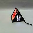 PARED-UNSC.jpg Triangular USB table lamp with Gears of War, The punisher, UNSC, SHIELD theme