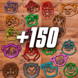 -150.png STL file All high detailed cookie cutter sets (+150 cookie cutters)・3D printer model to download