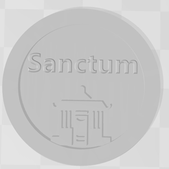 Sanctum.png Download STL file Sanctum of All Upkeep Marker • Design to 3D print, achap