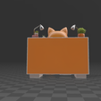 Gatito-con-escritorio-stl-5.png FREE! 🐾 Kawaii Cat with Desk and Bookshelf | STL FREE / Free Model
