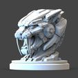 2.533.jpg Robotic Saber-Tooth Tiger Head STL – Mecha Smilodon Sculpture 3D Print Model | Sci-Fi Animal Bust