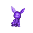white_mesh (8).stl Eevee-Pokemon im Skelett-Stil