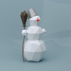 2.jpg Archivo OBJ Decoración muñeco de nieve・Plan de impresión en 3D para descargar