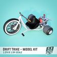 1.jpg STL file Drift Trike - fat tire 1:24 & 1:64 scale model set・3D printing model to download
