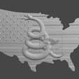 0US-Flag-and-Map-Dont-Tread-On-Me-©.jpg US Flag and Map - Dont Tread On Me - Pack - CNC Files For Wood, 3D STL Models