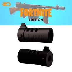 fortnine 1-01.jpg STL file Fortnite Flash Hider | Tommy Gun Style・Template to download and 3D print